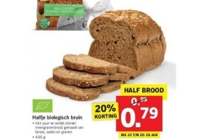 halfje biologisch bruin