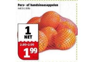 pers of handsinaasappelen