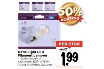 getic light led filament lampen