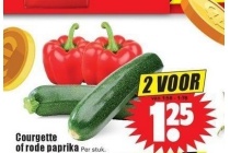 courgette of rode paprika