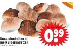 kaas uienbollen of melk vloerkadetten