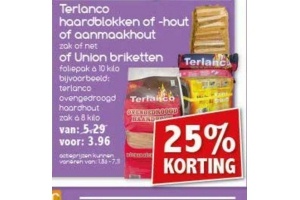 terlanco haardblokken of hout