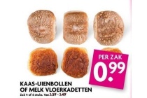 kaas uienbollen of melk vloerkadetten