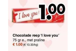 chocolade reep i love you