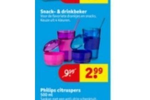 snack en drinkbeker