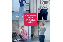 alle positie jeans 2e halve prijs