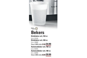 drinkbekers wit