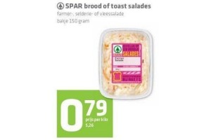spar brood of toast salades