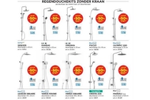 regendouchekits zonder kraan