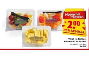 verse fruitsalade meloenmix of ananas