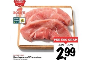 hamlappen of fricandeau