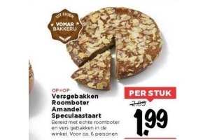 versgebakken roomboter amandel speculaastaart