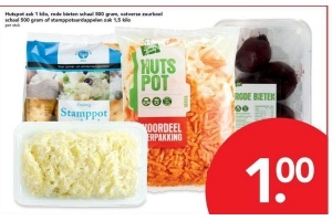 hutspot zak 1 kilo rode bieten schaal 500 gram vatverse zuurkool schaal 500 gram of stamppotaardappelen zak 1 5 kilo