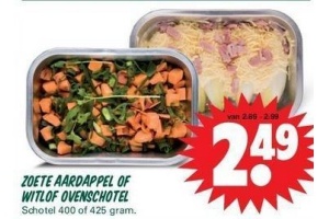 zoete aardappel of witlof ovenschotel