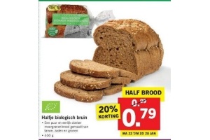 halfje biologisch bruin