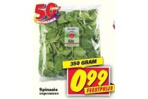spinazie ongewassen 350 gram