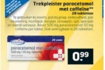 trekpleister paracetamol met coffeine