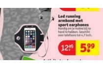 led running armband met sport earphones