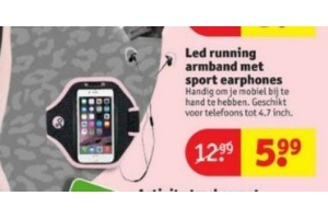 led running armband met sport earphones