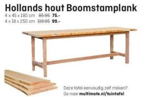 hollands hout boomstamplank