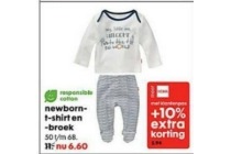 newborn t shirt en broek