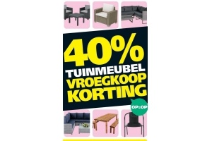 tuinmeubel vroegkoop korting