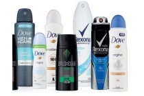 alle axe dove en rexona deodorant