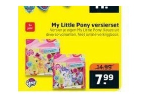 my little pony versierset