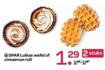 spar luikse wafel of cinnamon roll