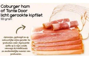 coburger ham of tante door licht gerookte kipfilet