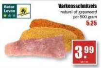 diverse varkensschnitzels