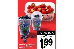 spaanse aardbeien of blauwe bessen