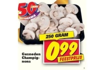 gesneden champignons