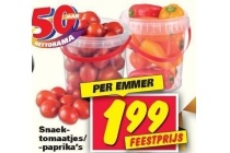 snacktomaatjes of paprika s