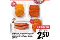 kipburgers varkensbraadworsten ambachtelijke zigeunergehaktschnitzels of ham kaas gehaktrondo s