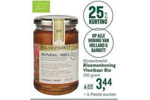 25 korting op alle honing van holland en barrett