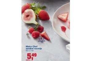 metro chef aardbei roomijs