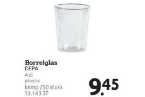 borrelglas depa