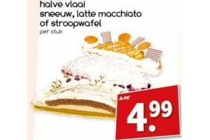 halve vlaai sneeuw latte macchiato of stroopwafel