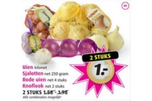 uien sjalotten rode uien of knoflook