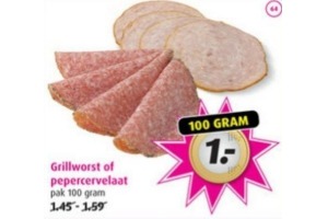 grillworst of pepercervelaat