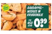 aardappelwedges in kruidenolie