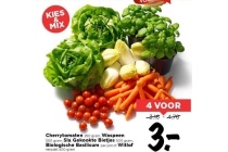 cherrytomaten waspeen sla gekookte bietjes biologische basilicum of witlof