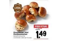 roomboter mini rozijnenbollen