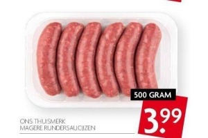 ons thuismerk magere rundersaucijzen