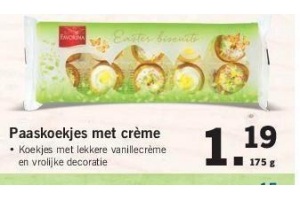 paaskoekje met creme