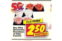 duo filet americain roomkaas of saks leverworst