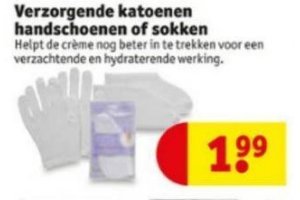 verzorgende katoenen handschoenen of sokken