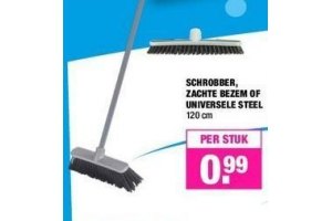 schrobber zachte bezem of universele steel