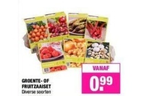 groente of fruitzaaiset